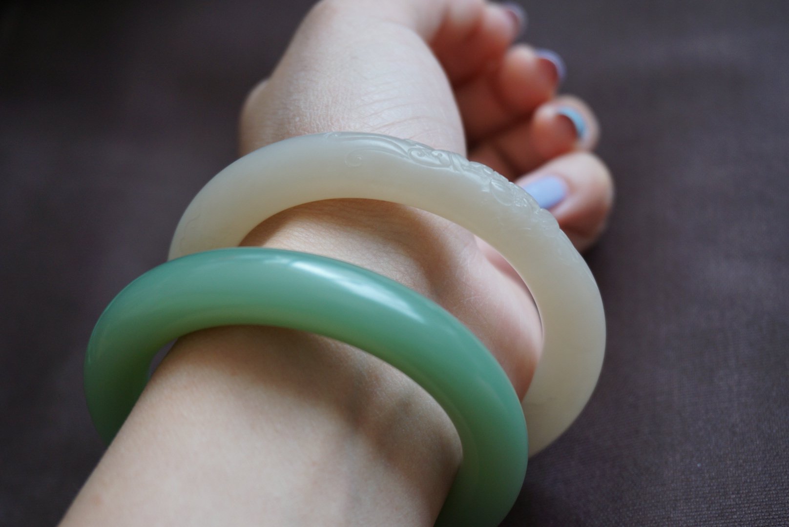 (Live special shot hyperlink) Natural Hetian jade Jasper spinach green duck egg green pink green white jade pendant