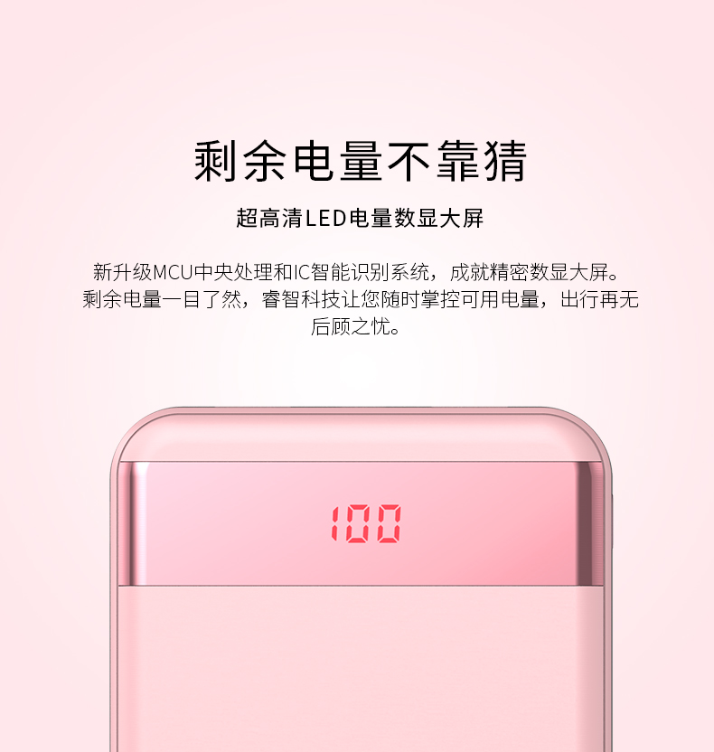 Yu Bo sạc kho báu 20.000 mA siêu mỏng dung lượng cao điện thoại thông minh dẫn hiển thị chính hãng điện thoại di động phổ thông - Ngân hàng điện thoại di động sạc dự phòng 40000mah