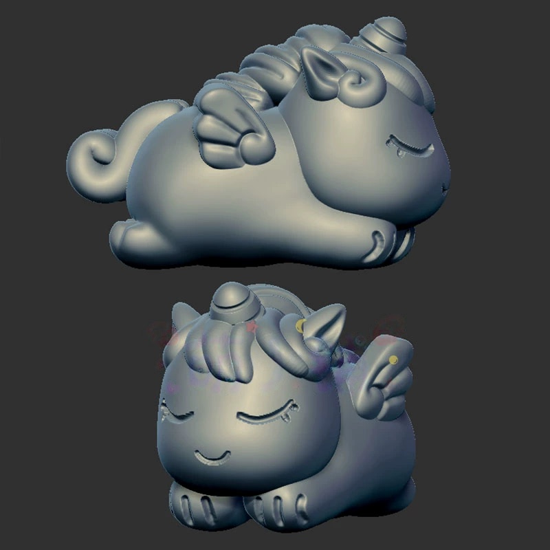 Unicorn Pony Lying down Unicorn 3D Stereoscopic Sculpture Stl File Engraving Machine 3D Model 1217