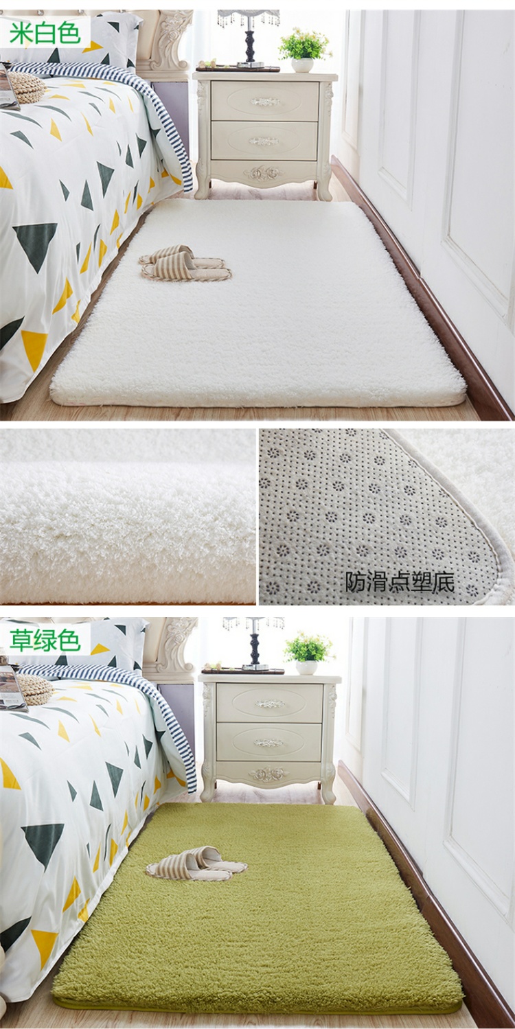 thảm cạnh giường ngủ phòng trẻ em phòng ngủ của ins chăn len pad ròng đỏ xám thảm bảng sống cà phê phòng cô gái bụng - Thảm thảm tròn