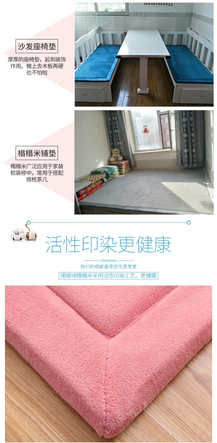 Dày tatami mat phòng ngủ thảm kang kang chăn bò thương hiệu nổi tiếng cạnh giường ngủ chăn phòng lát cửa sổ vịnh sàn mat - Thảm thảm trải sàn