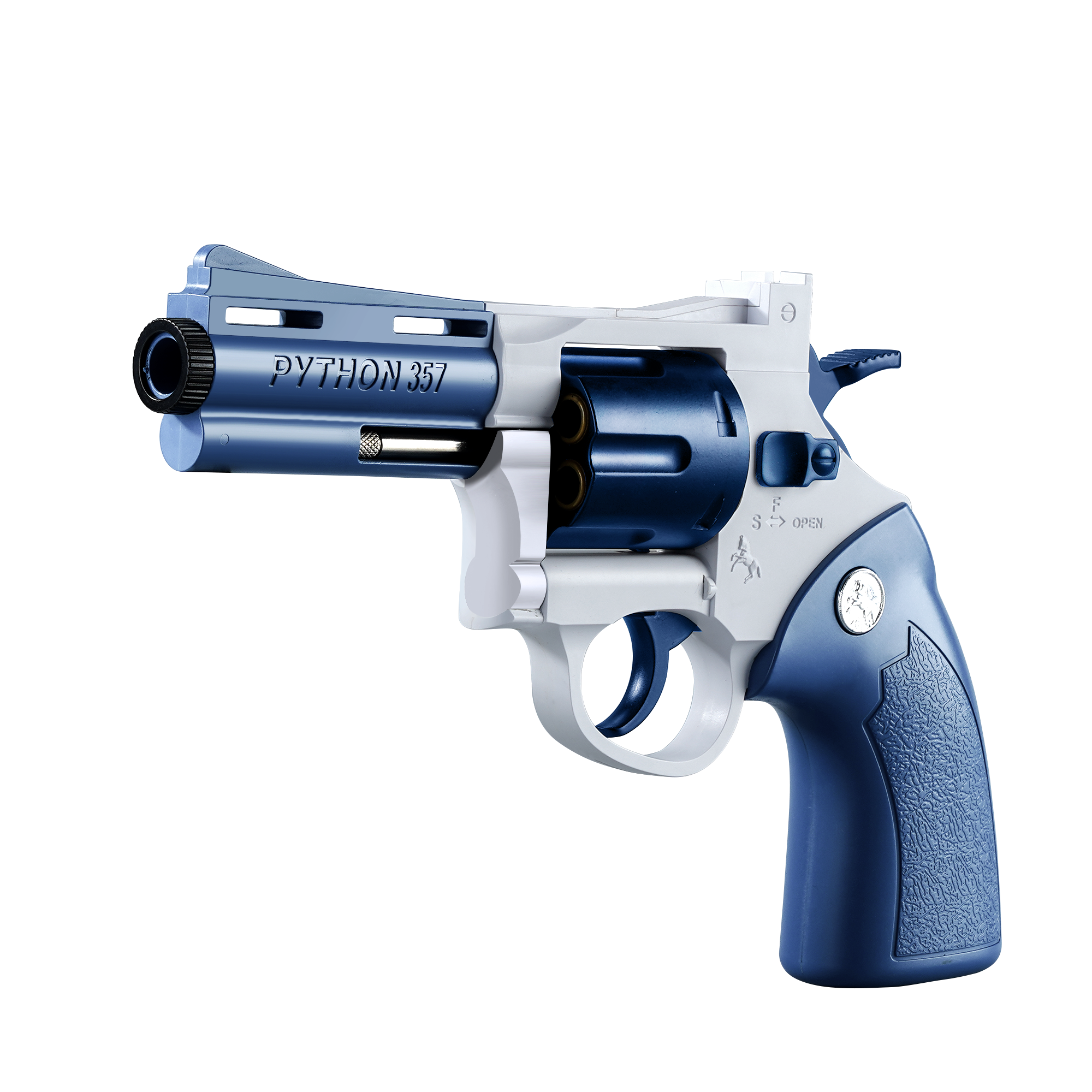 Magnum 357 zp5 manual revolver soft bullet gun can throw shell simulation soft egg boy child toy gun
