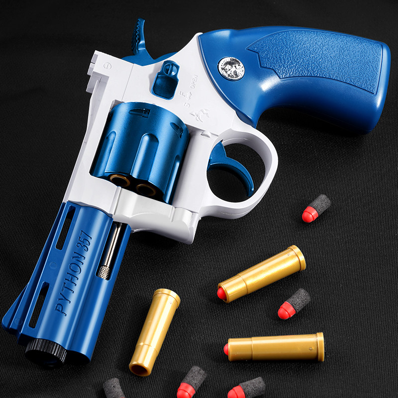 Magnum 357 zp5 manual revolver soft bullet gun can throw shell simulation soft egg boy child toy gun