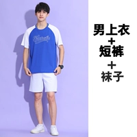 3005 мужской синий длинный топ+средние брюки+носки