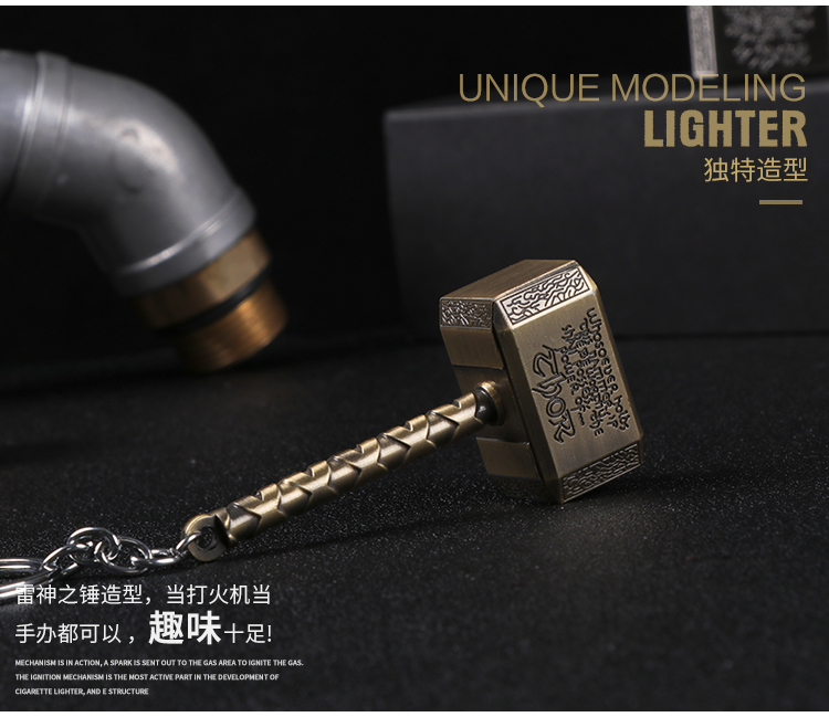 2018 new revenge liên minh Quake USB sạc tungsten dây nhẹ hơn windproof thuốc lá nhẹ hơn keychain nam