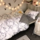 Một gia đình bốn đơn sắt in khăn trải giường chăn ký túc xá đất cam retro chic 1.2m ba mảnh Polka Dot - Bộ đồ giường bốn mảnh
