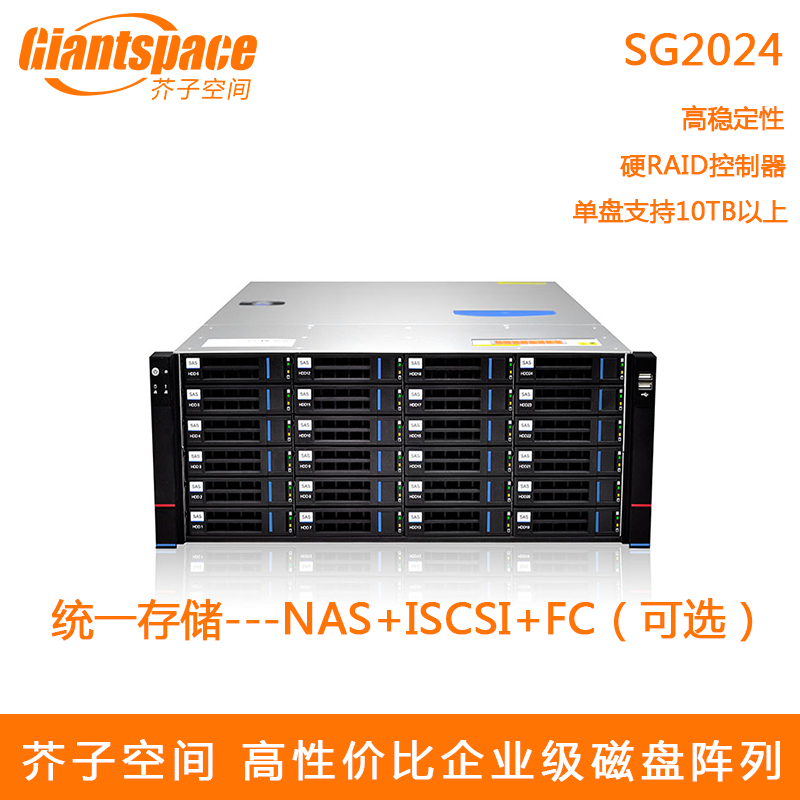 24 disc Disk Array Enterprise-class NAS IPSAN Internet Storage Film and Television Array Mustard Space SG2024