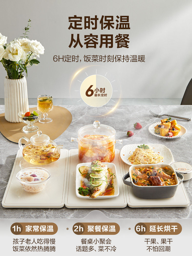 Supor Warming Plate, Hot Plate, Insulation Board, Multifunctional Heating Table Mat for Home Use, Foldable, Splicable, Temperature-Adjustable Magic Tool