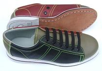 Bowling alley leather public shoes 2 years warranty breathable leather wear-resistant bottom
