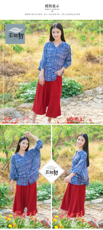 Áo phông mùa xuân hè 2019 của phụ nữ chất liệu cotton dài tay áo thun dài tay - Áo sơ mi dài tay sơ mi dài tay họa tiết nữ