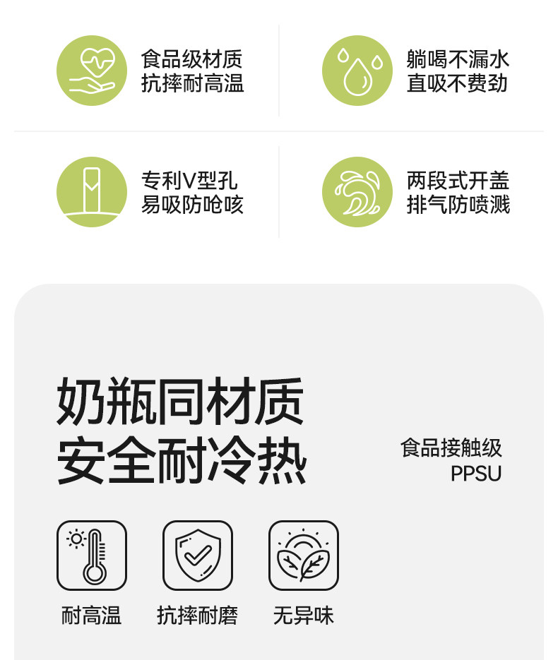十月结晶孕妇吸管杯待产随行杯重力球ppsu成人产妇月子期专用水杯 — 4