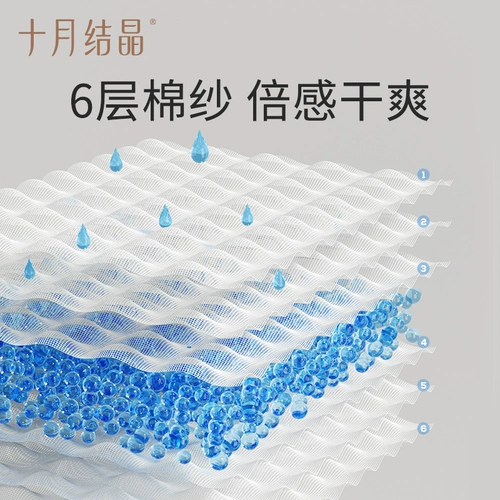 十月结晶 Детское хлопковое марлевое банное полотенце для новорожденных, хорошо впитывает воду