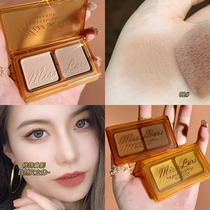 Two-color repair highlight integrated disc nasal shadow shadow Cheek Shadow Matte natural stereo face brightening novice