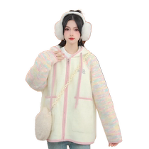 Yaya Sweet Down Jacket Womens 2024 Autumn and Winter New Arrival Girls Casual Versatile Loose Hooded Knitted Jacket J