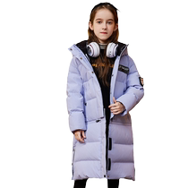 Duck Duck Childrens Clothing Down Jacket for Boys and Girls 2024 Winter Long Hooded Workwear Casual Fashion Duck Down Jacket