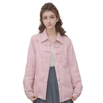 Duck Duck Shirt Collar Down Jacket Womens New Chinese Style 2024 New Short Shirt Collar Casual All-match Jacket J