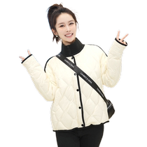 (Duck Selection) Down Jacket Womens 2024 New Short Stand Collar Fashionable Duck Down Warm Jacket