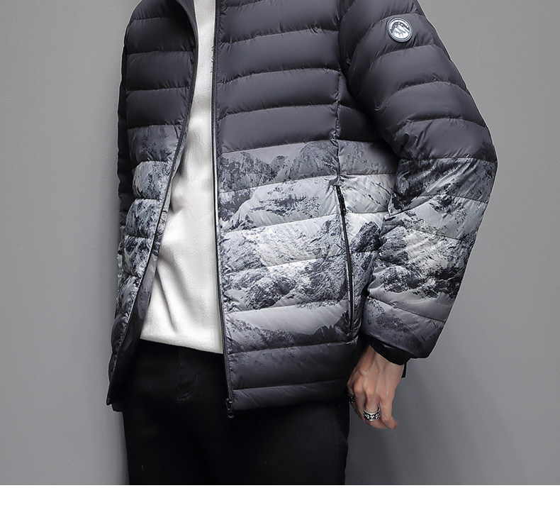 反季好价 鸭鸭 男女同款 雪山渐变色 轻薄羽绒服 图11