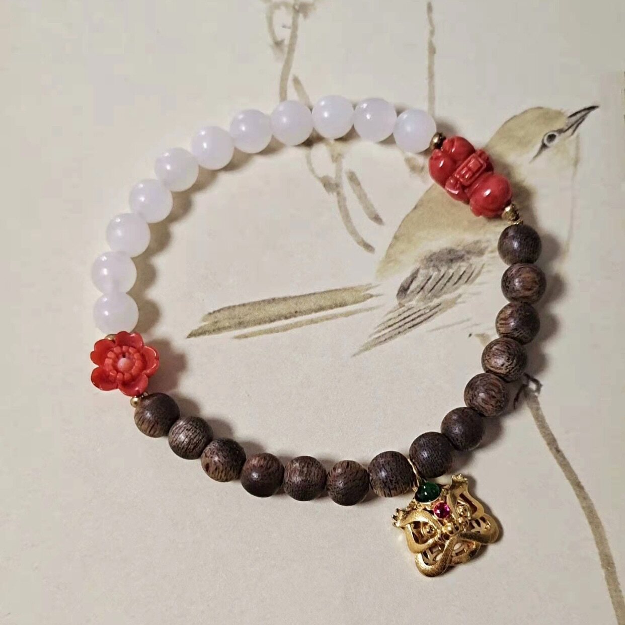 Floral high-end jewellery foot girl with knowledge of the long music accessories pendant