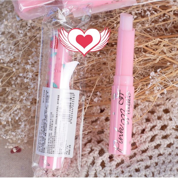 Heng Phường Small Strawberry Color Lip Balm Dưỡng ẩm Giữ ẩm Son môi Fading Lip Pattern Pink Không dễ tẩy trang black rouge a37