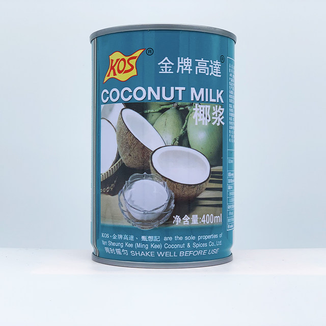 金牌高达椰浆400ml*4罐装KOS甄想记浓缩椰子汁西米露奶茶甜品原料