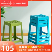 茶花 Табурет Домохозяйство гостиная взрослая высокая табуретка против стекла пластикового табуреть