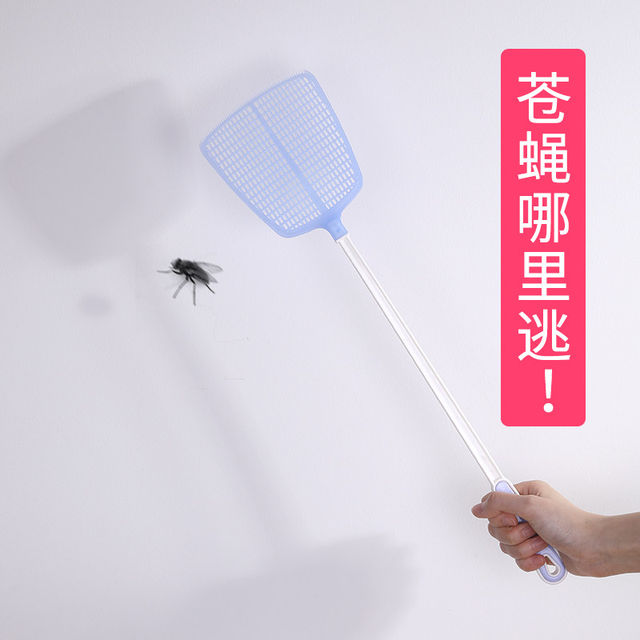 Camellia fly swatter ພາດສະຕິກ swatter ຂະຫນາດໃຫຍ່ທີ່ມີຄວາມຍາວແລະຫນາໃນຄົວເຮືອນຄູ່ມືຢາຂ້າຍຸງແລະ mosquito swatter ຮູບແບບຈັບຍາວ