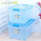 茶花 Прозрачный пластиковый ящик для хранения, коробка для хранения, игрушка, 2 шт