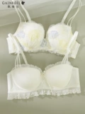 Мягкое дышащее кружевное нижнее белье, поддерживающий бюстгальтер пуш-ап, бюстгальтер-топ