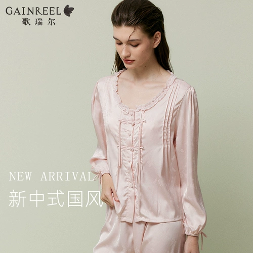 Весенняя пижама, дышащий лонгслив, комплект, 2025 года, китайский стиль