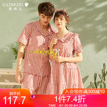 Golier summer new character pajamas men and women soft couples can wear short-sleeved home clothes 21072HS