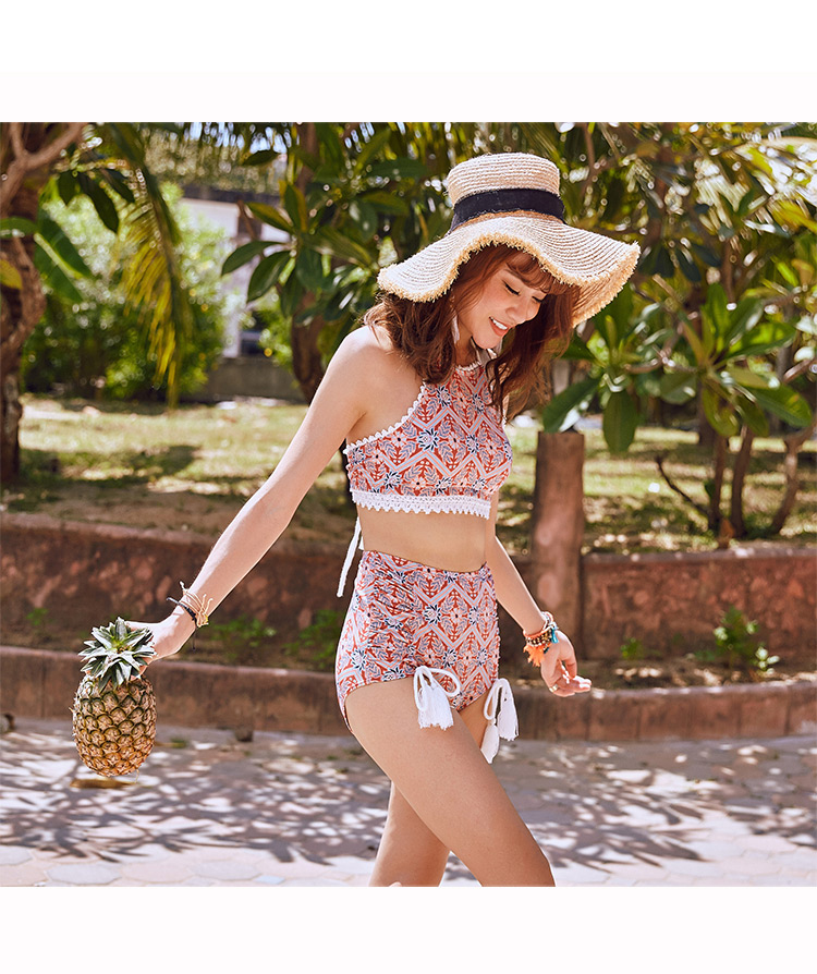 Coryer mùa hè thời trang in bãi biển gợi cảm mùa xuân nóng bỏng váy bơi nữ chia ống top đồ bơi - Bộ đồ bơi hai mảnh 	đồ bơi nữ 2 mảnh màu đen