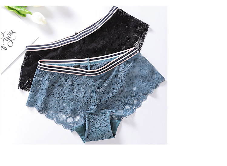 Roger mới ngọt ngào ren gợi cảm thoáng khí boxer thời trang nữ dễ thương eo giữa đồ lót BWM18028 quần lót nữ trung niên