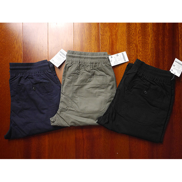 Giordano Men's Jogger Pants Summer Thin Pure Cotton Drawstring Waist Slim Fit Casual Jogger Trousers
