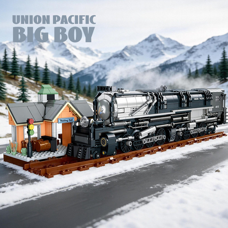 Jie Xing 9245 Union Pacific Railroad Big Boy Steam Locomotive Children's Educational Building Block Train Toy