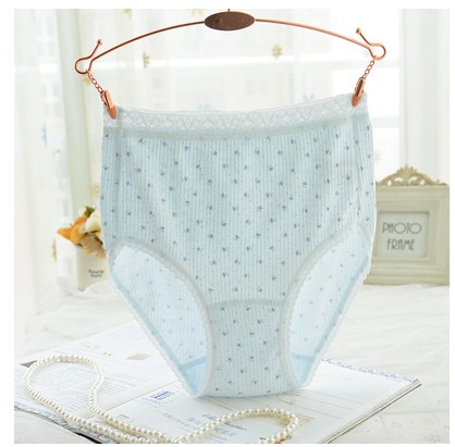 3 cặp quần lót phụ nữ Nhật Bản single-break hoa womens lưng cao thấp eo quần short bông cotton womens đang lót lớn.