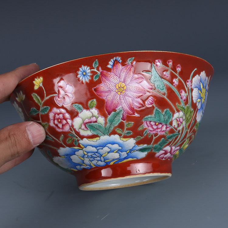大清康熙粉彩描金花卉纹碗：穿越时光的艺术瑰宝-仿古瓷器-淘宝好物网