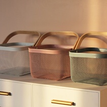 Nordic Iron Art Cabinet Containing Basket Snack Containing basket Hand metal mesh basket Home Vegetable Set Toy Basket