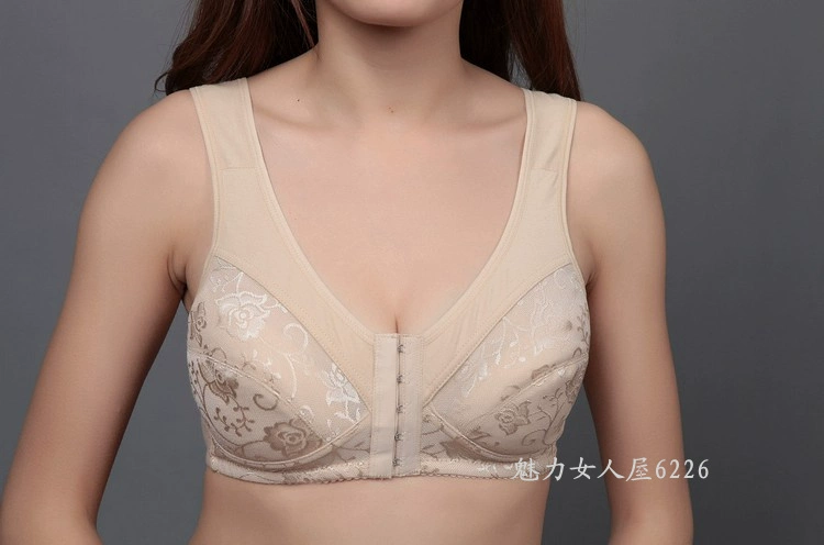 Ting Yu thương hiệu cotton mà không có vòng thép thể thao ngủ cô gái áo ngực khóa trước và tuổi già áo vest kích thước lớn cho con bú