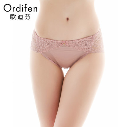 欧迪芬莫代尔内裤女性感三角内裤头舒适蕾丝三角裤底裤衩XP6206-tmall.com天猫