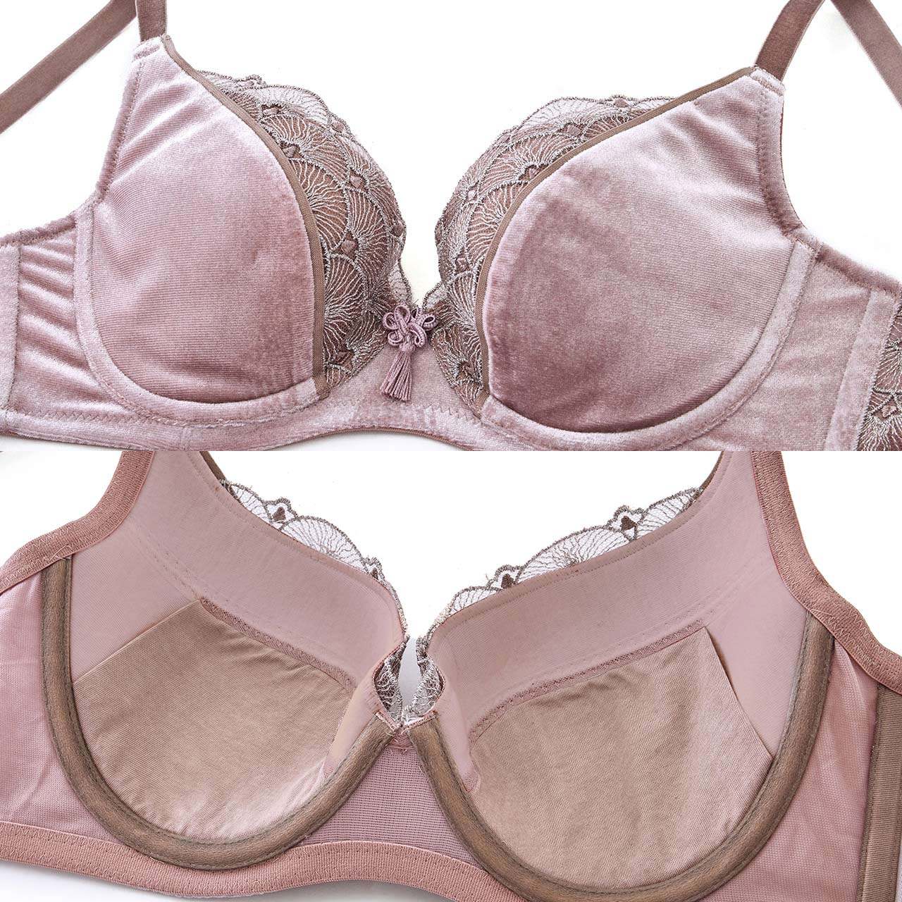 Ordifen/odifen lingerie velvet gathered bra OB0320