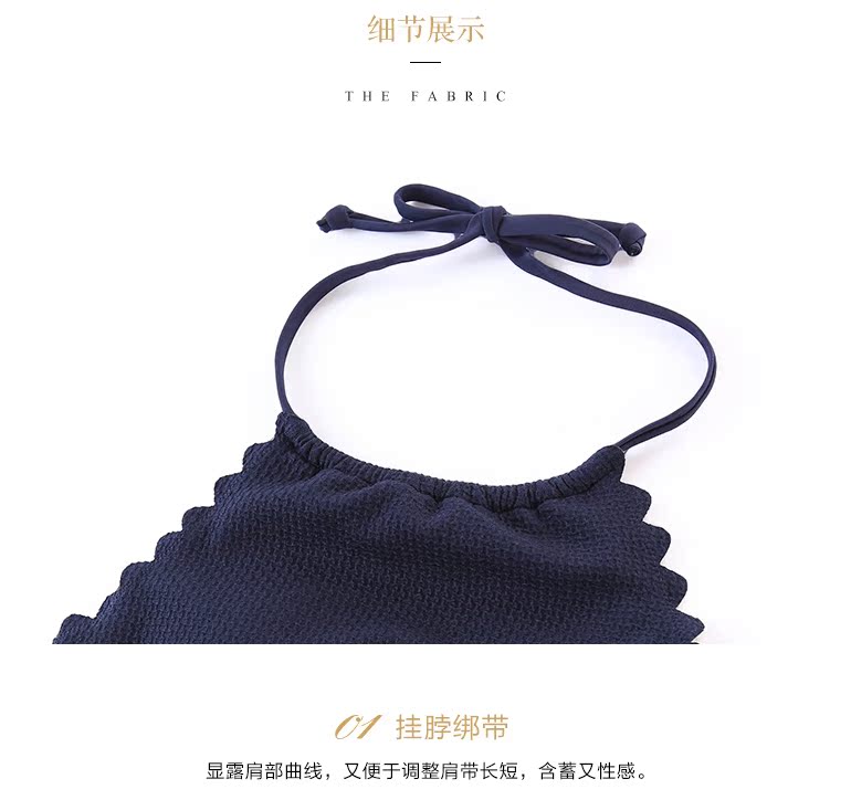 Ou Difen New Ladies Split Áo tắm Sexy Bandeau Halter Áo tắm XS8202 - Bộ đồ bơi hai mảnh bikini 2 mảnh màu hồng
