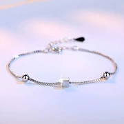 Vòng tay bạc 925 sterling vuông thời trang Nhật Bản và Hàn Quốc nữ năm sao cá tính đơn giản vòng tay khí chất quà tặng