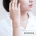 Vòng tay ống cong bằng bạc 925 sterling nữ phiên bản Nhật Bản và Hàn Quốc của món quà trang sức hoang dã đơn giản và thời trang
