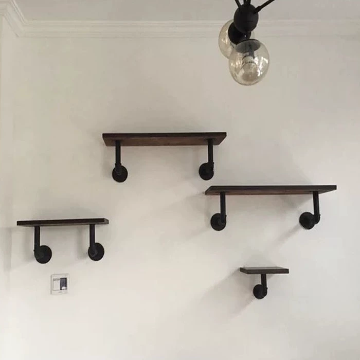 Giá treo tường bằng sắt rèn sơn móng tay bằng nhựa trưng bày tủ mặt nạ mỹ phẩm kệ trên kệ tường