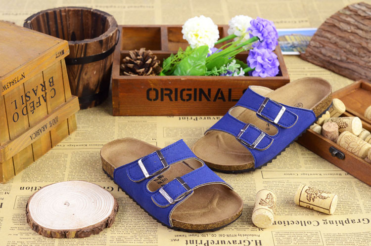 Chaussons enfants en suède pour été - semelle bois - Ref 987198 Image 19
