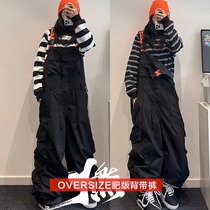 John snowDirty Bear joint single board hip-hop black loose ski pants one-piece overalls waterproof