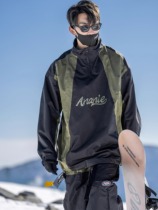 ANANIE ski pants veneer street splicing embroidery heavy DuPont Teflon1 5W waterproof windproof plus velvet