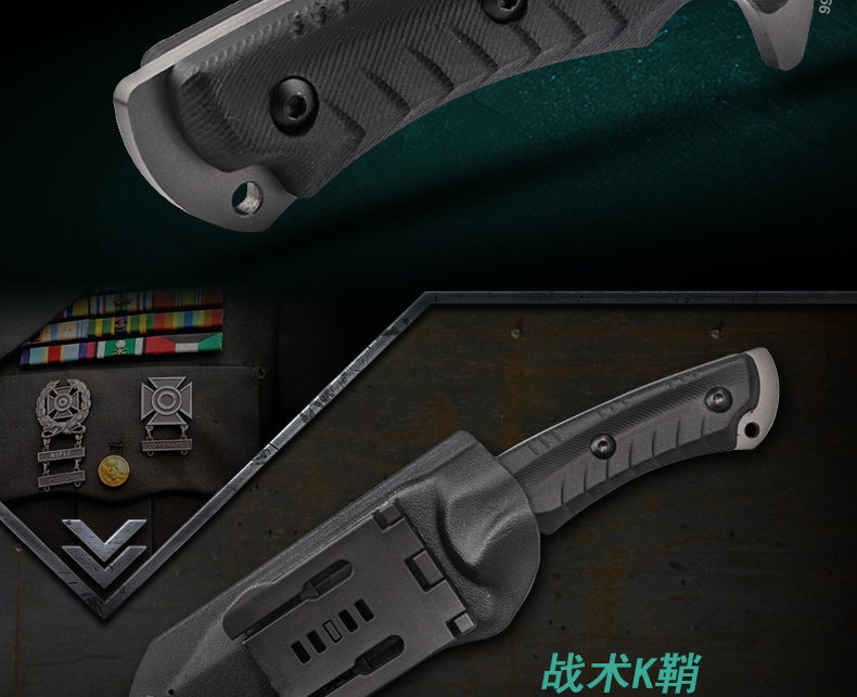 Han Dao lục lạc chiến thuật ngoài trời độ cứng cao dao thẳng sống sót tự vệ quân đội dao với một con dao - Công cụ Knift / công cụ đa mục đích kìm đa năng victorinox