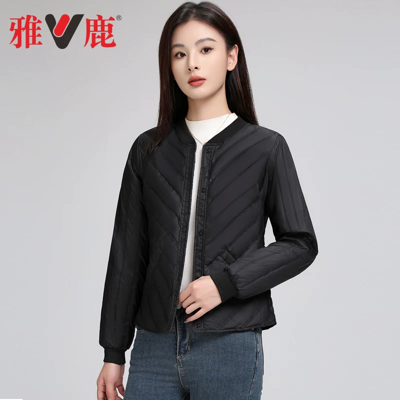 Fitted light and thin long-sleeve with down, short vest, down jacket